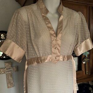 Vintage Silk Blouse - See Thru